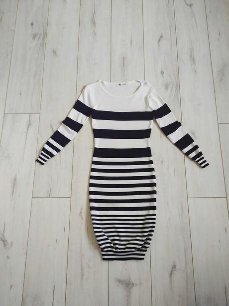 Prúžkované šaty be a diva, xs
