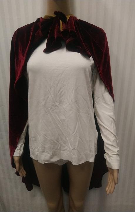 Kostým bordovo zlatý zamatový plášť, univerzálny, 