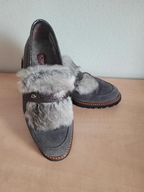 Topánky na nízkom podpätku cam.grigio vern.grigio, 37