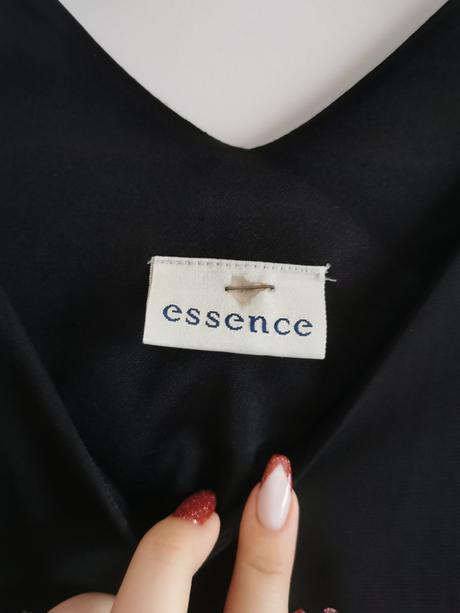 Čierne essence spoločenské šaty s flitrami, essence,44