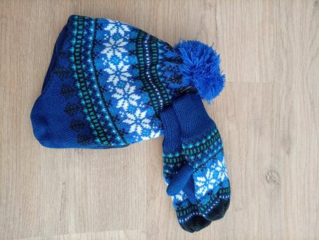 Čiapka zimná s rukavicami, h&m,92 / 104