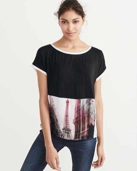 Graffiti tricko abercrombie&fitch vel. s/m, abercrombie&fitch,m / s