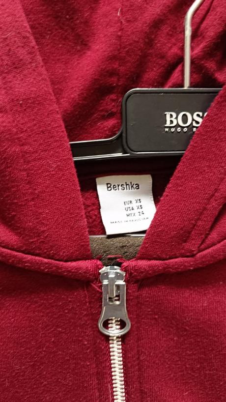 Bordová nová mikina xs, bershka,s / xs
