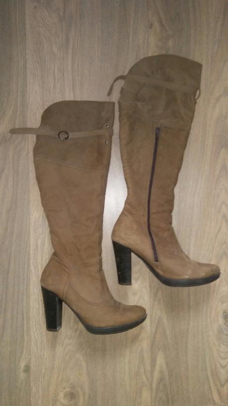 Čižmy z brúsenej kože 37, 37