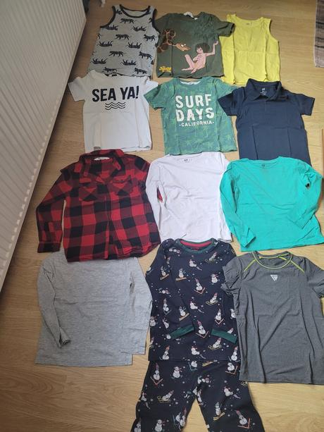 Tričká, košeľa a pyžamo - cena spolu za všetky, h&m,122