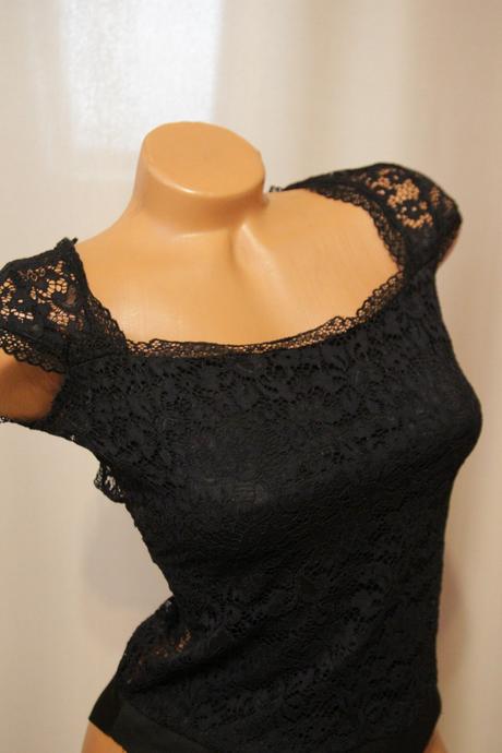 Elegantný čipkovaný body top bershka, s, bershka,s
