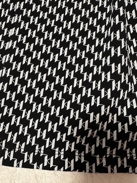 Čiernobiele tričko s monogramom karl lagerfeld, m