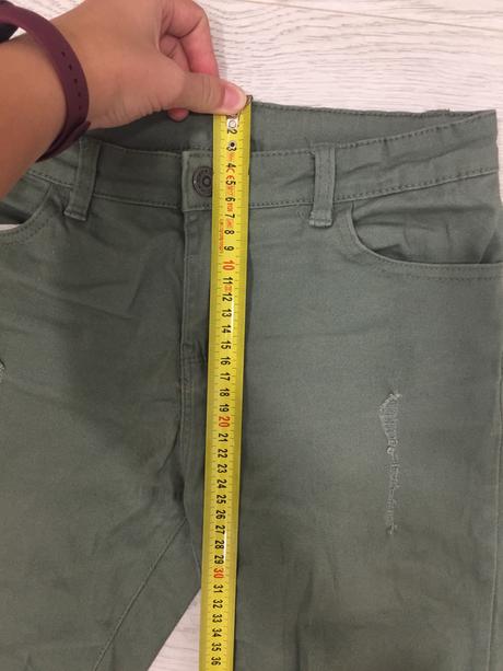 Zelené jemne deravé rifle, pepco,158