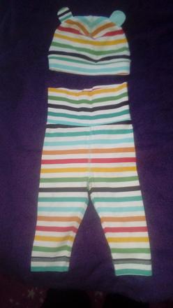 Suprava nohavice a ciapka s usami, h&m,68