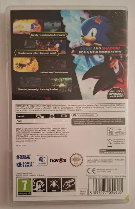 Nintendo switch hra sonic, 