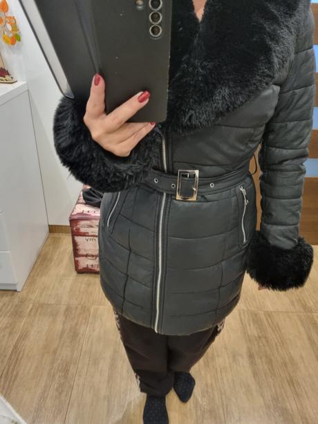 Damska zimna bunda, l