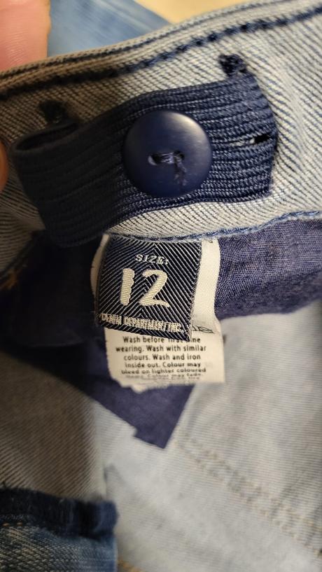 Úzke rifle velk. 146/152, denim,146