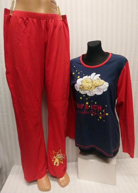 Modro červené pyžamo s motívom, steinbeckwelt, xl, xl