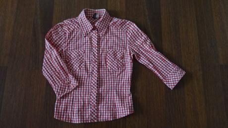 Káro košeľa s 3/4 rukávmi v.34, h&m,34