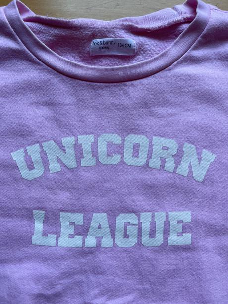 Mikina 2-3x oblecena unicorn league, sinsay,134