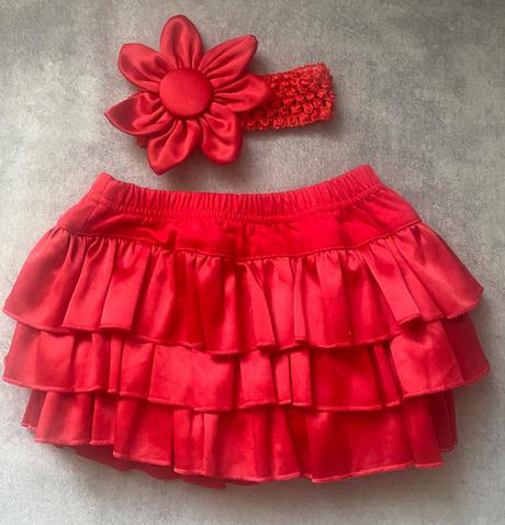 Vianočná sukňa so všitymi nohavičkami veľ.80-86-92, 80