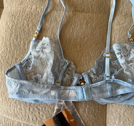 Nová bledomodrá čipkovaná mäkká podprsenka, 80 b, new yorker,80b