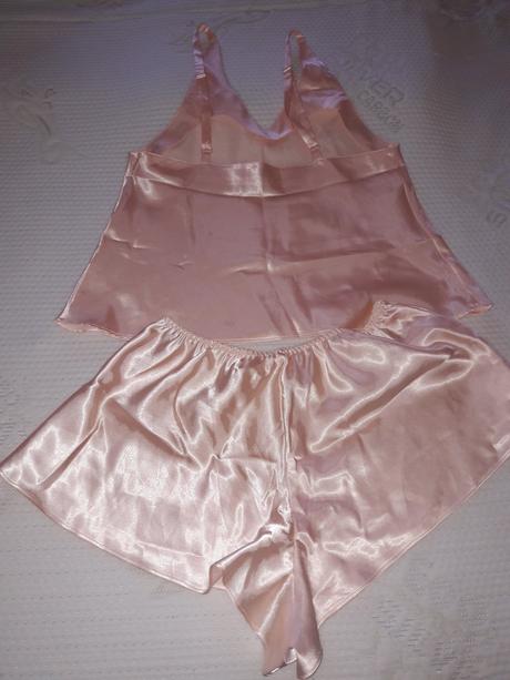 Nočná saténová košieľka s kraťasmi, m