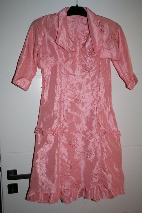 Ružové šaty s bolerom v. 152, 152