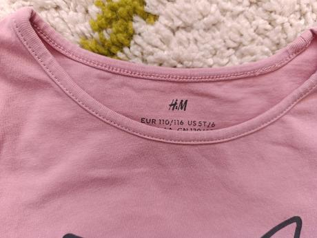 Tričko dlhý rukáv, h&m,110