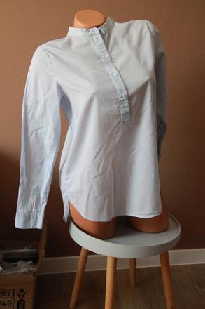 Bledo modrá bavlnená košeľa, h&m, xs, h&m,xs