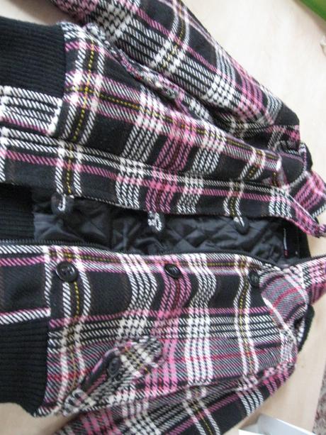 Dámska károvaná bunda/kabát, kenvelo,m