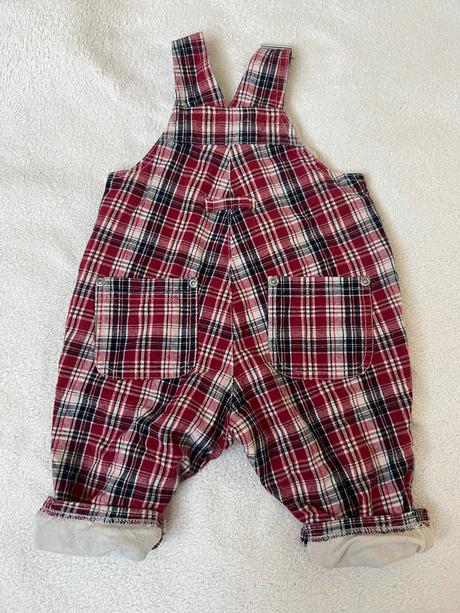 Trakace nohavice na traky karovane, h&m,68