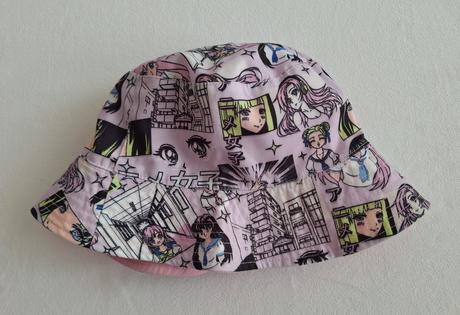 Klobúk fialkový s potlačou, xl