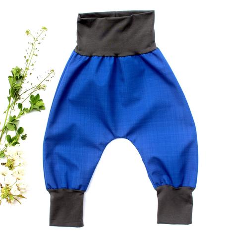 Modrotlač...prechodné softshellové nohavice, 74 - 110