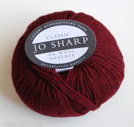 Vlna - pletacia priadza jo sharp heather bordová,