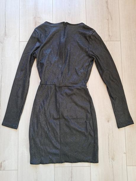 Čierne trblietavé šaty, xs