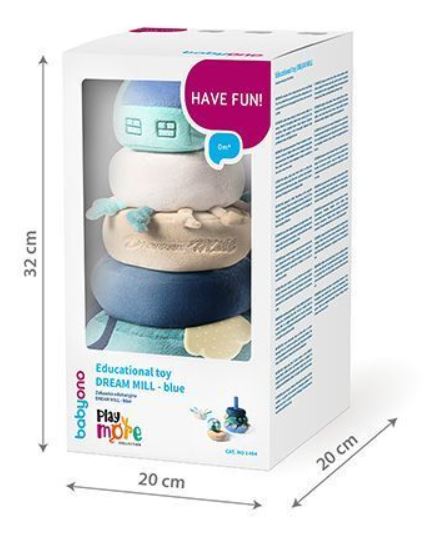 Babyono hračka edukatívna dream mill modrá 0m+, 