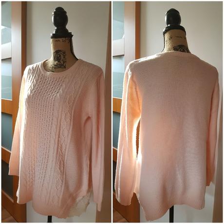 Bledoružový teplučký pulovrík vel.m/l, m