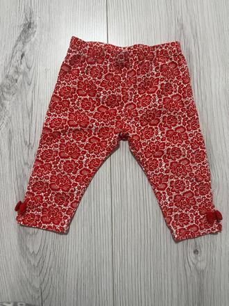 Trojštvrťové červene leginy s mašličkami, primigi,68