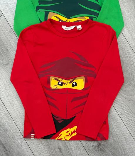 3x ninjago tričko veľ. 122/128, h&m,128