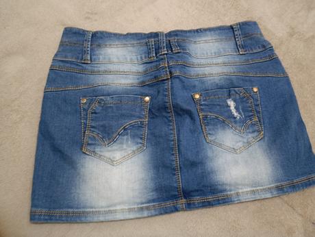 Riflová mini suknička, 30