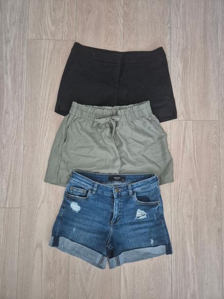 3x sortky, h&m,xs