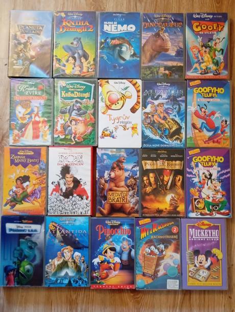 Vhs kazety walt disney,