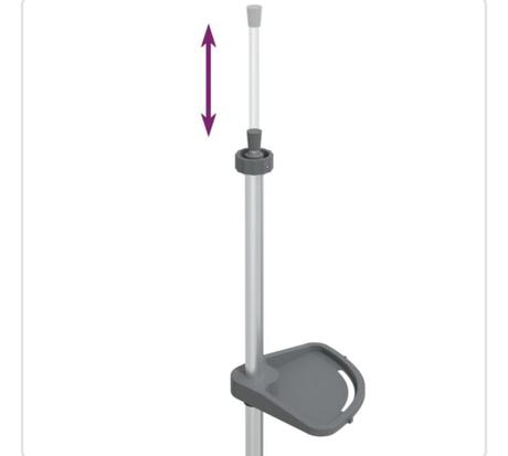 Teleskopicky sprchovy regal, 