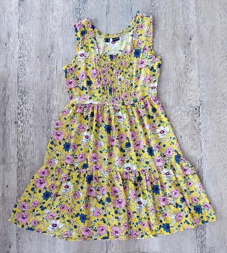 Žlté kvetinové šaty, bonprix,42