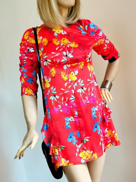 Zara - mini červené šaty, zara,s