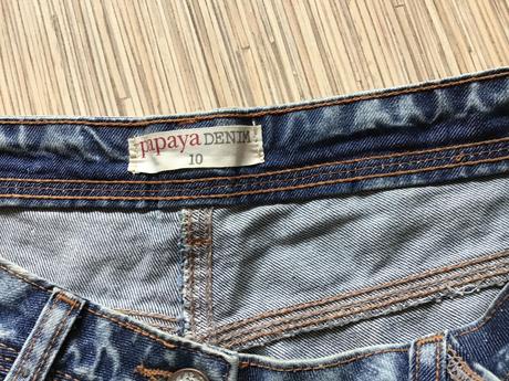 Riflové kraťasys kamienkami /n8, papaya,40