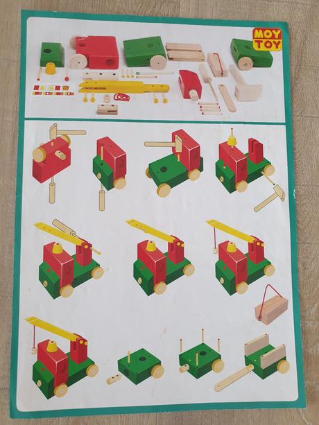 Drevena stavebnica moytoy - žeriav s navijákom,