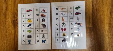 Montessori písmenková aktivita 1,