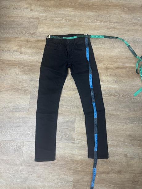 Čierne trblietavé rifle, h&m,140