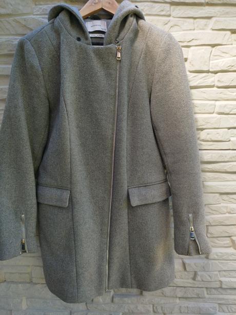 Vlnený dlhší kabát na jeseň/miernu zimu, reserved,m
