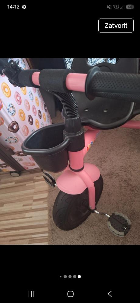 Detsky bicyklik trojkolka s pedálmi,