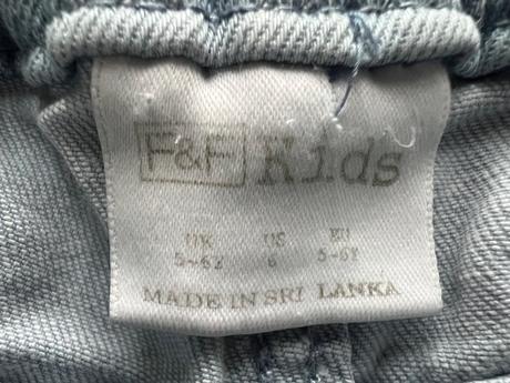 Rifľové kraťase do pol lýtok pre dievča, f&f,116