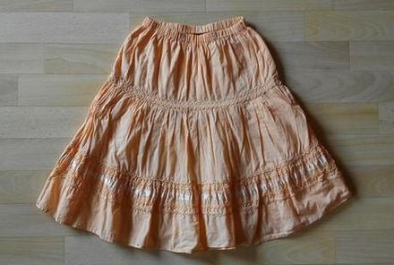 Romantická oranzová suknicka, 128