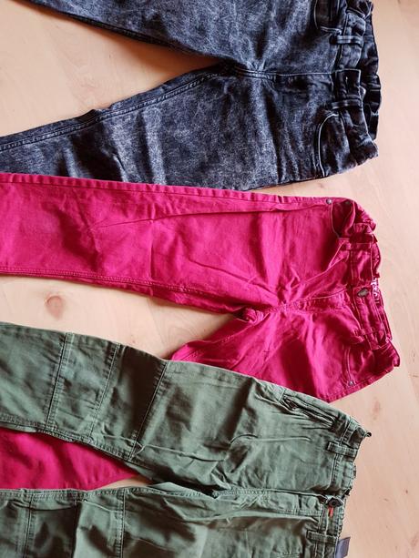 3x hm nohavice minimum nosene kus 8,50e, h&m,140